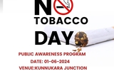 World No Tobacco Day Public Awareness Program At Kunnukara,1 May 2024